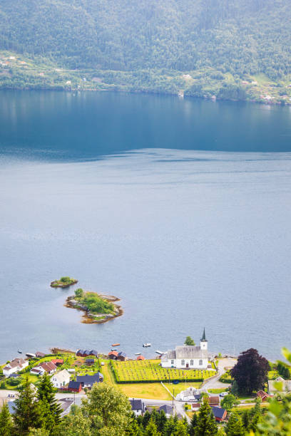 istock Bruvik Lutheran Church, island Osteroy Norway 1082769760