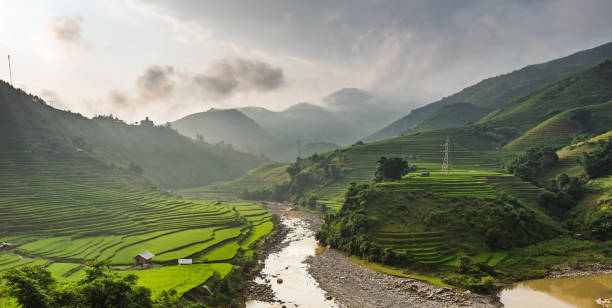 istock Rice terrace Mountains in Mu can chai, Vietnam 1082781448