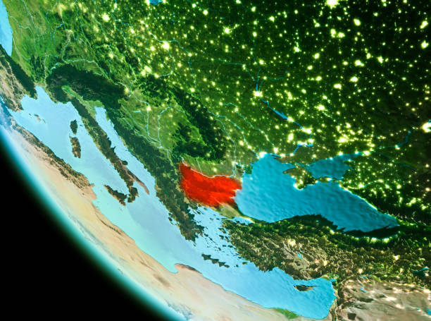 istock Bulgaria in red in the evening 1082784642