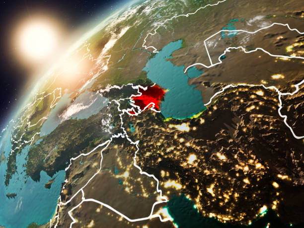 istock Azerbaijan on planet Earth in sunset 1082784858