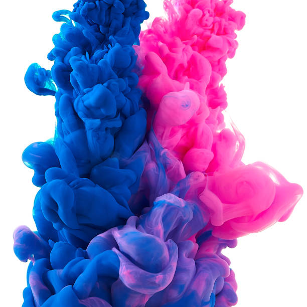 istock Ink in water. Splash paint mixing. Multicolored liquid dye. Abstract  sculpture background color 1082785542