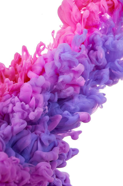 istock Ink in water. Splash paint mixing. Multicolored liquid dye. Abstract  sculpture background color 1082785612