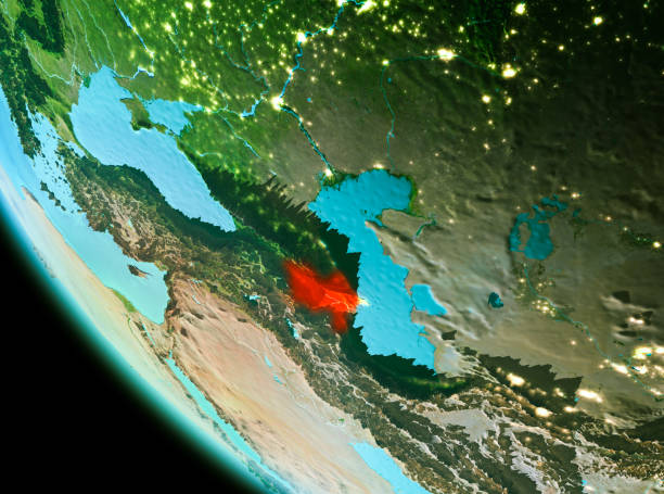 istock Azerbaijan in red in the evening 1082786594
