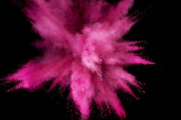 istock Colored powder explosion. Abstract closeup dust on backdrop. Colorful explode. Paint holi 1082786732