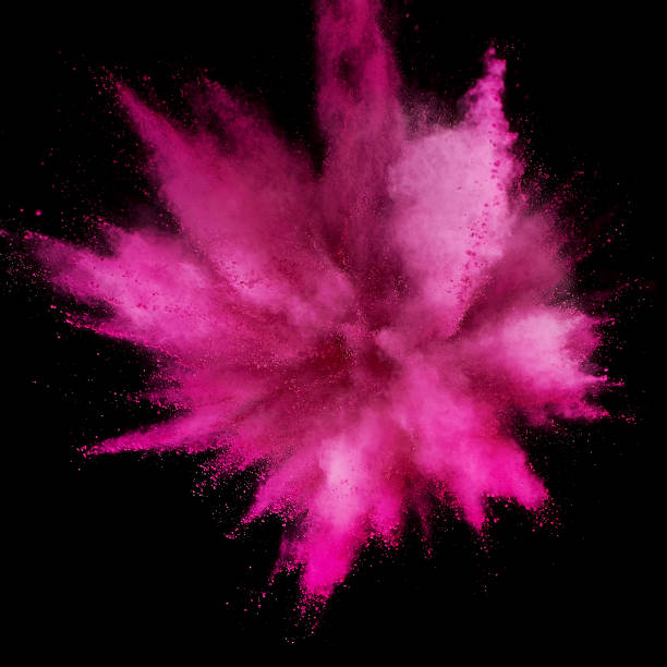 istock Colored powder explosion. Abstract closeup dust on backdrop. Colorful explode. Paint holi 1082786760