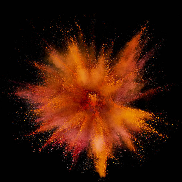 istock Colored powder explosion. Abstract closeup dust on backdrop. Colorful explode. Paint holi 1082786990