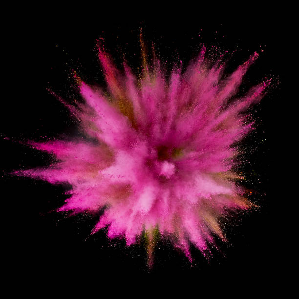 istock Colored powder explosion. Abstract closeup dust on backdrop. Colorful explode. Paint holi 1082787006
