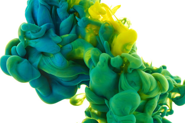 istock Ink in water. Splash paint mixing. Multicolored liquid dye. Abstract  sculpture background color 1082787104