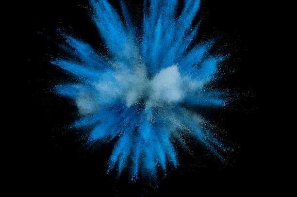istock Colored powder explosion. Abstract closeup dust on backdrop. Colorful explode. Paint holi 1082787346