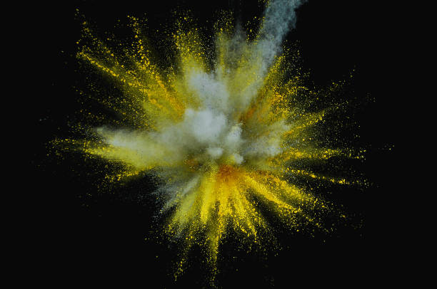 istock Colored powder explosion. Abstract closeup dust on backdrop. Colorful explode. Paint holi 1082787364