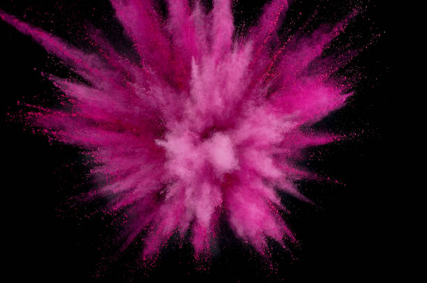 istock Colored powder explosion. Abstract closeup dust on backdrop. Colorful explode. Paint holi 1082787382
