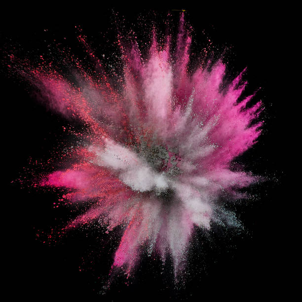 istock Colored powder explosion. Abstract closeup dust on backdrop. Colorful explode. Paint holi 1082787438