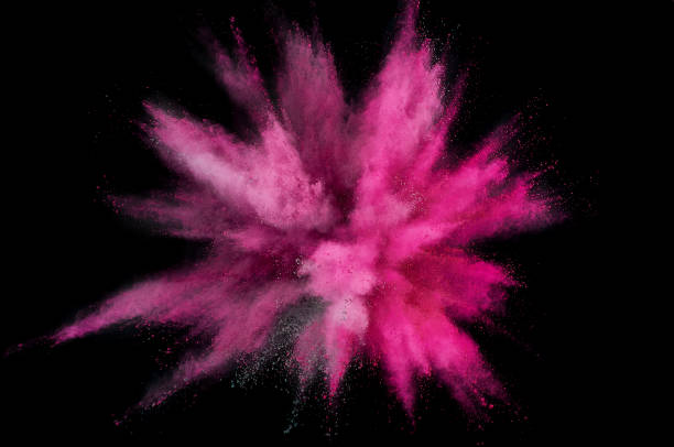 istock Colored powder explosion. Abstract closeup dust on backdrop. Colorful explode. Paint holi 1082787444