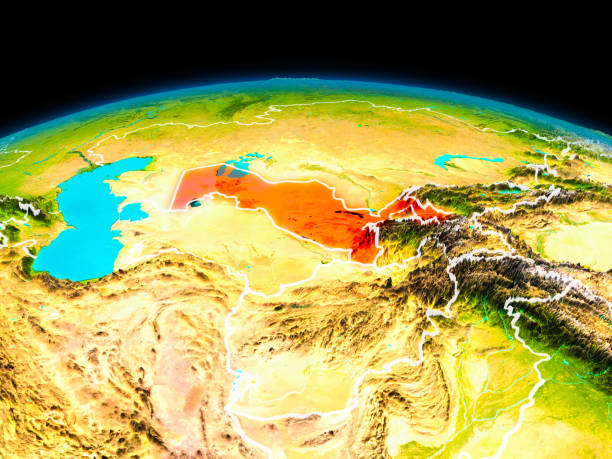 istock Uzbekistan in red 1082787908