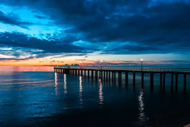 background, beach, water, silhouette, summer, nature, sun, beautiful, coast, landscape, pier, sea, sky, sunlight, sunset, bridge, cloud, dawn, dusk, morning, red, reflection, sunri