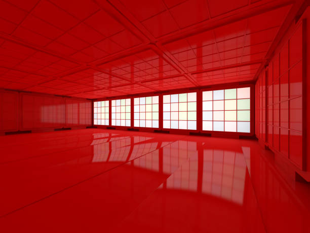 istock Background of an empty room with walls and neon light. Neon rays and glow. 3D 1082797070