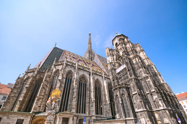 istock St. Stephan Cathedral against blue sky in Vienna, Austria 1082799322