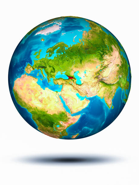 istock Georgia on Earth with white background 1082826880