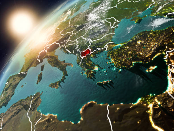 istock Macedonia on planet Earth in sunset 1082827240
