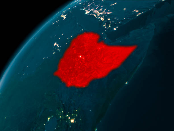 istock Ethiopia at night on Earth 1082827516