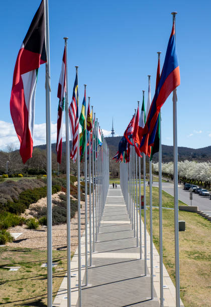 istock Avenue of Flags high viewpoint 1082833130