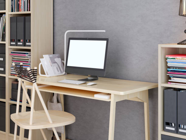 istock mockup monitor on your desktop. 1082845938