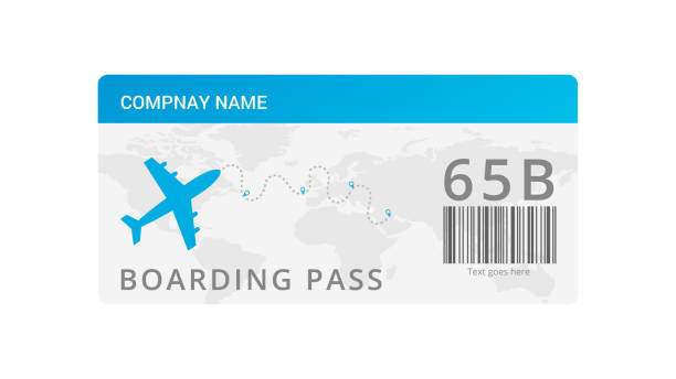 вектор шаблона авиабилетов - airplane ticket stock illustrations