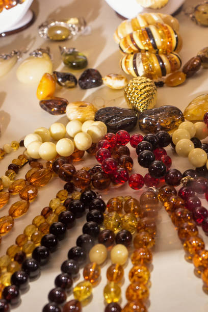 istock Different jewelry from natural Baltic amber. 1082859532