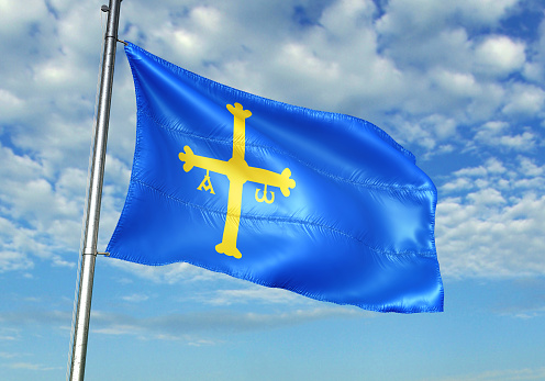 Bandera De Asturias De España Ondeando Nublado Cielo De Fondo Foto de stock y más banco de imágenes de Celebración - Ocasión especial - iStock Bandera De Asturias De España Ondeando Nublado Cielo De Fondo Foto de stock y más banco de imágenes de Celebración - Ocasión especial - iStock