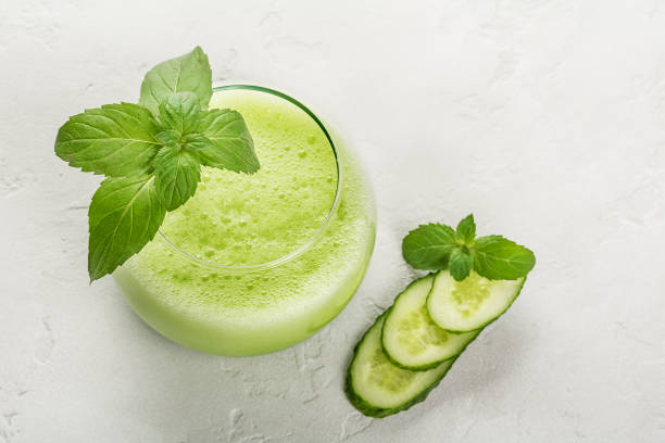 istock Cucumber smoothie. Detox 1082880156