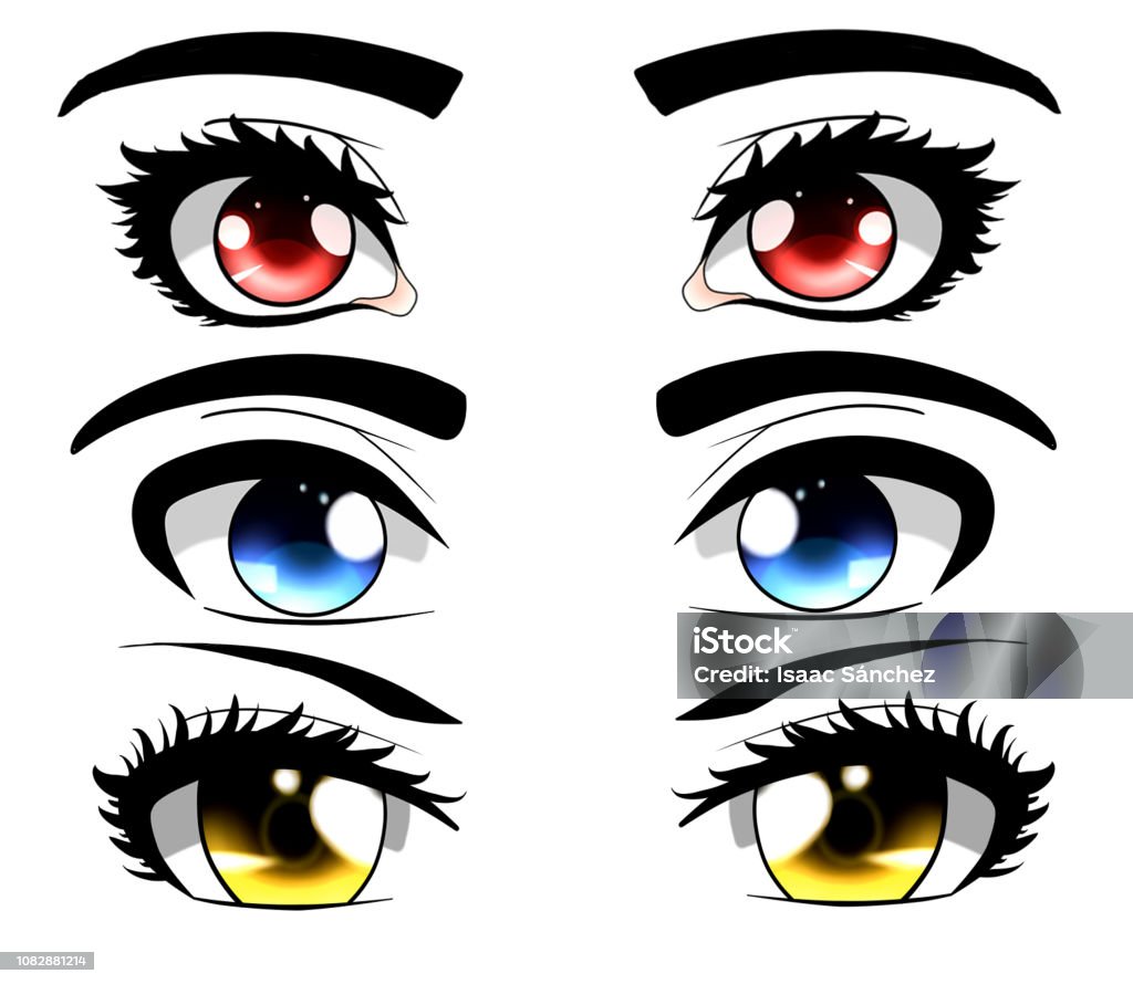 Anime Eyes Stock Illustration - Download Image Now - Eye, Comic Book, Manga  Style - iStock