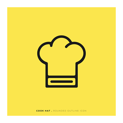 Cook Hat Rounded Line Icon
