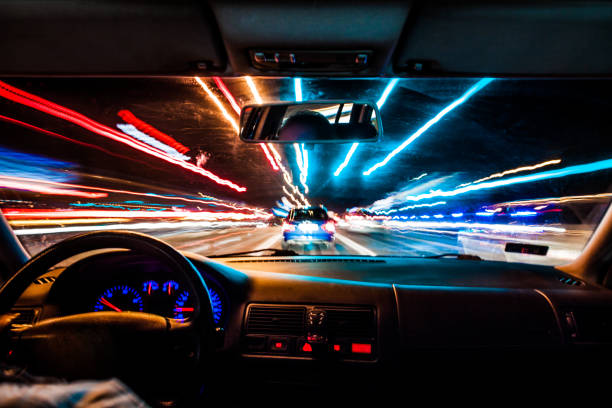 istock Traffic in the city at night 1082887844