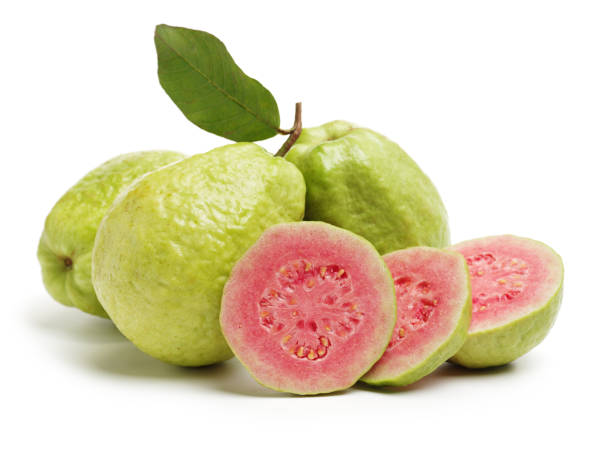istock Guava leaves on a white background 1082897810