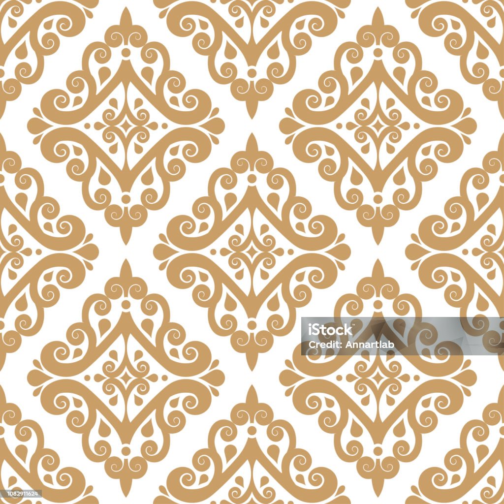 Golden Vintage Vector Seamless Pattern Wallpaper Elegant Classic Texture  Luxury Ornament Royal Victorian Baroque Elements Great For Fabric And  Textile Wallpaper Or Any Desired Idea Stock Illustration - Download Image  Now - iStock