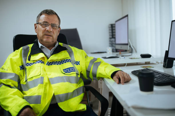 istock Senior traffic warden portrait 1082913508