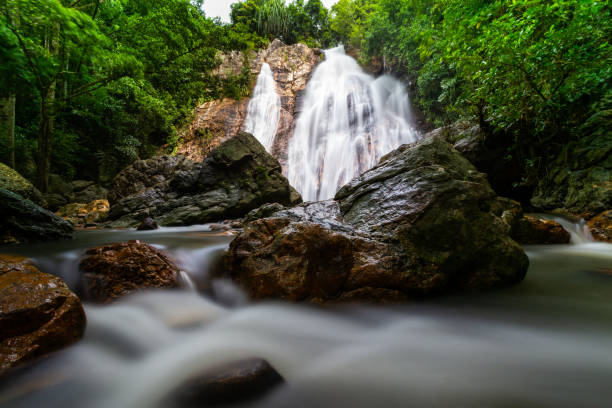 istock Namaung waterfall landscape on koh samui in Thailand 1082922654