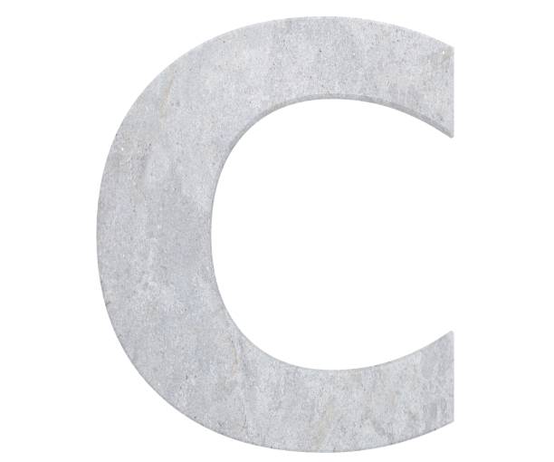 istock Concrete Capital Letter - C isolated on white background . 3D render Illustration 1082927542