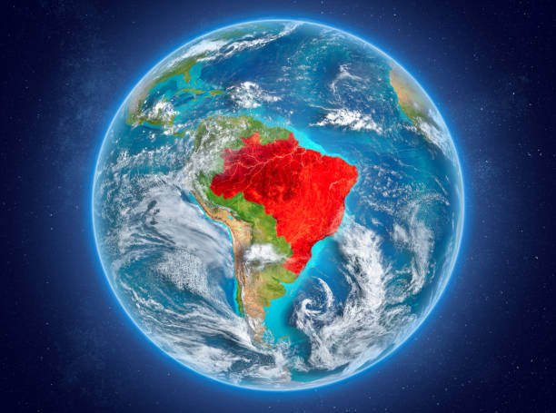 istock Brazil on planet Earth in space 1082934996