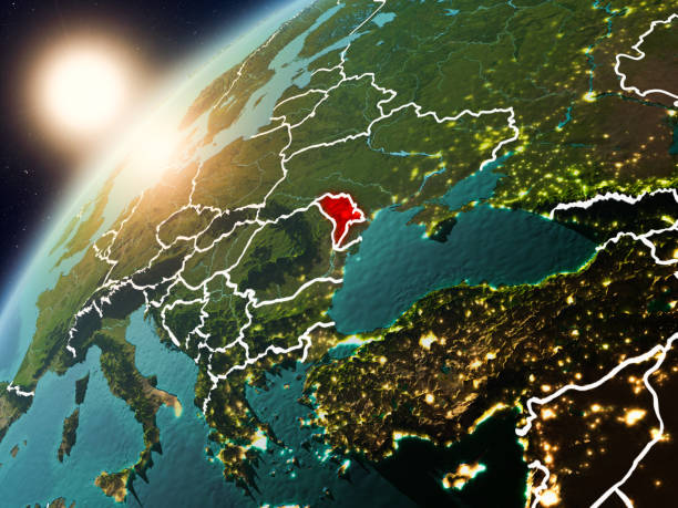 istock Moldova on planet Earth in sunset 1082936632