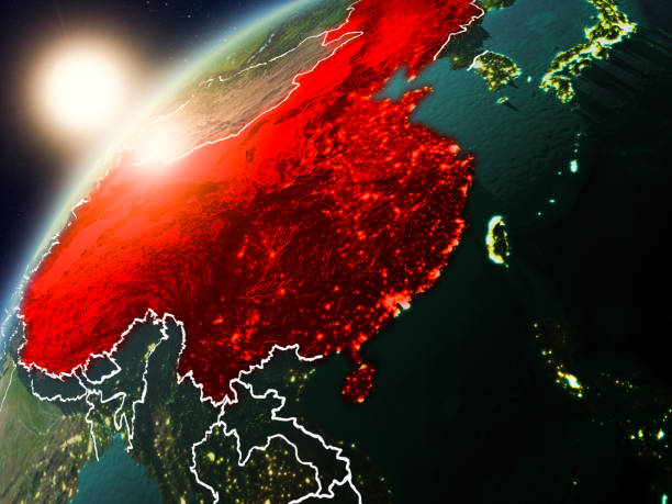 istock China on planet Earth in sunset 1082936920