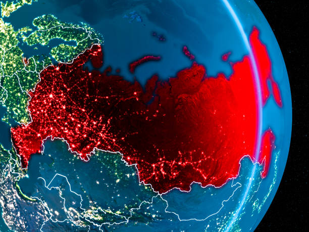 istock Russia in red at night 1082937404
