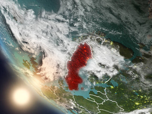 istock Sunset above Sweden from space 1082937484