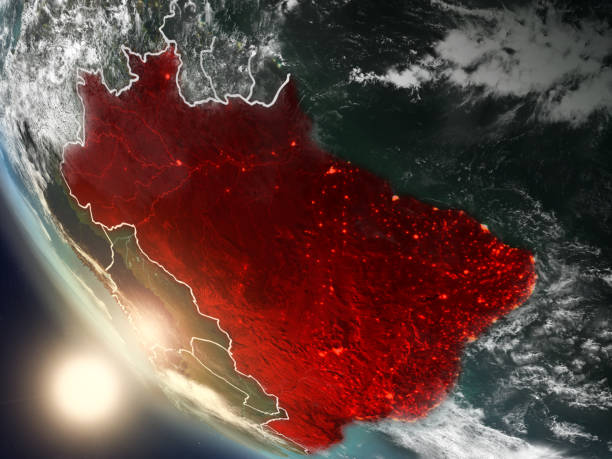 istock Sunset above Brazil from space 1082937512