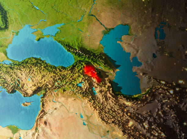 istock Orbit view of Armenia 1082938952