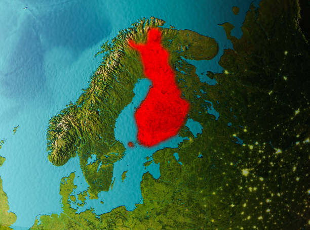 istock Orbit view of Finland 1082938960