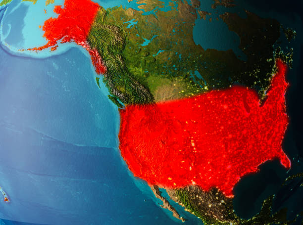 istock Orbit view of USA 1082939006