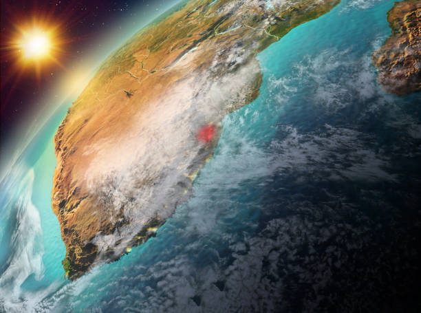 istock Swaziland on planet Earth in sunset 1082942004