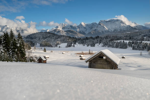 istock rural scene in Bavaria with Karwendel mountain range 1082964762