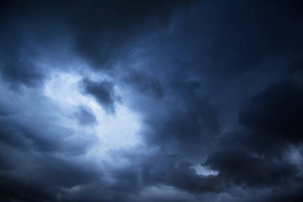 istock Gloomy overcast storm sky background 1082984204